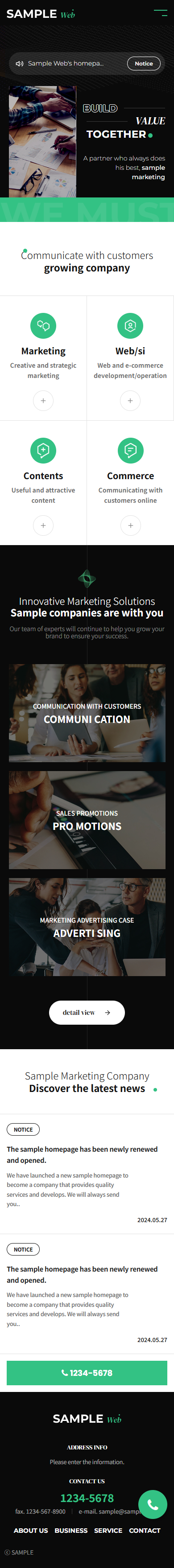Marketing Agency Website Template for Branding, Digital Marketing & Web Business mobile product image