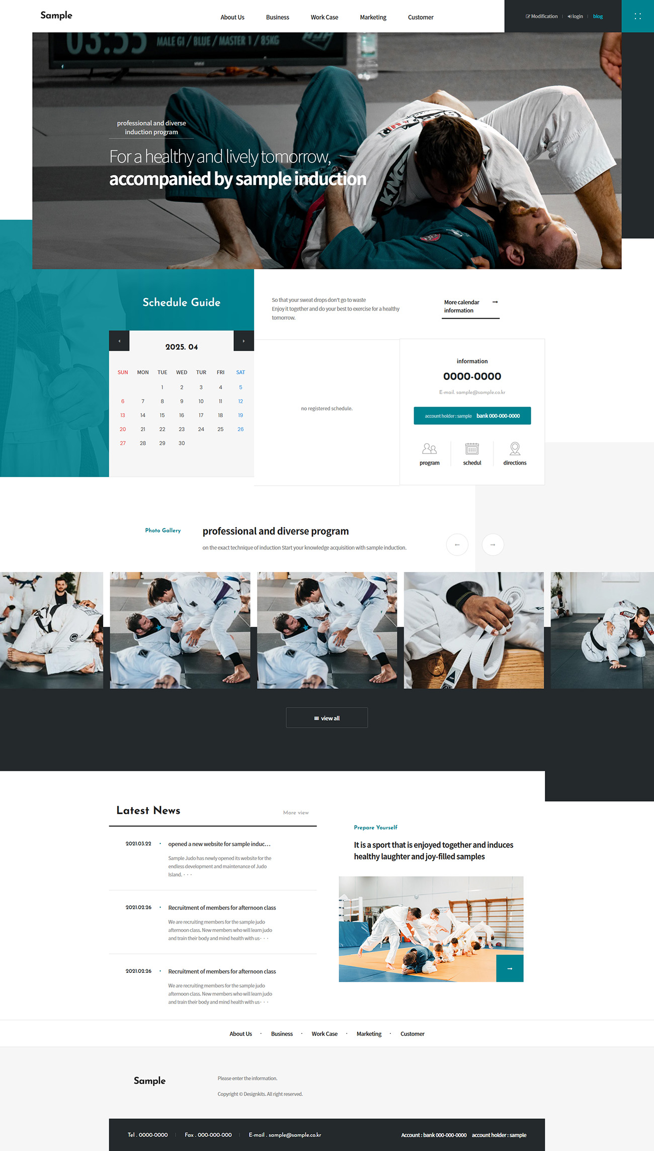 Martial Arts & Sports Academy HTML Template