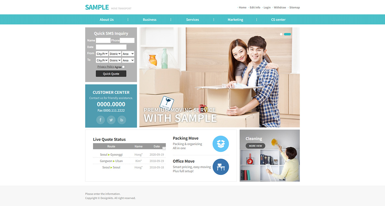 Moving Service & Relocation Company Website HTML Template