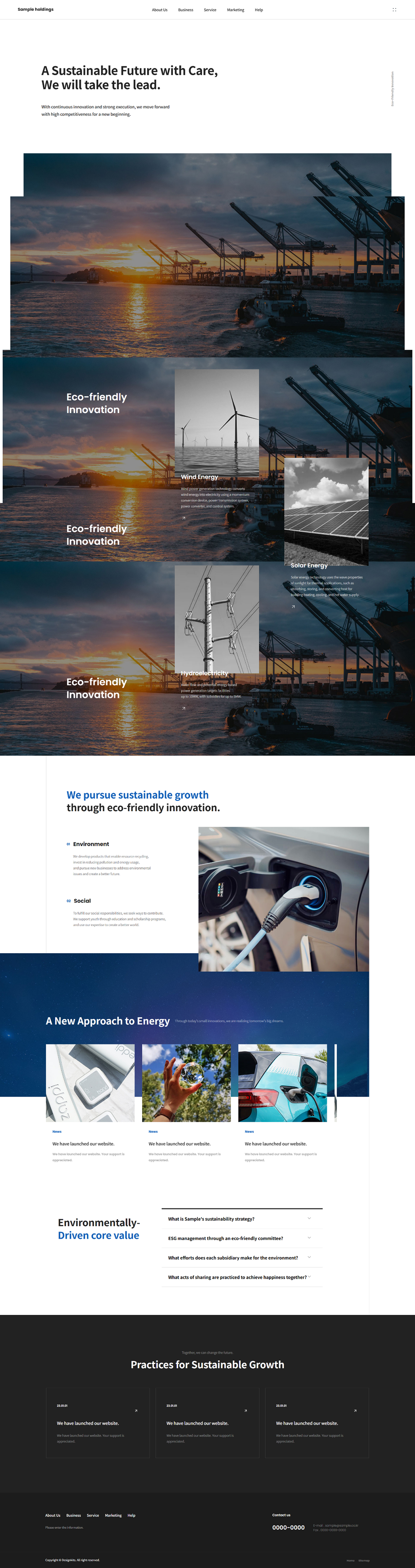 Sustainable Energy & ESG Corporate HTML Template