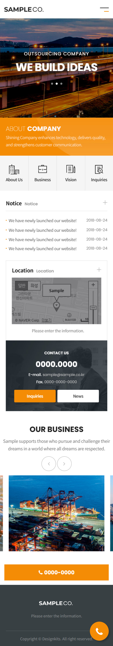 Corporate Business & Logistics HTML Template mobile product image