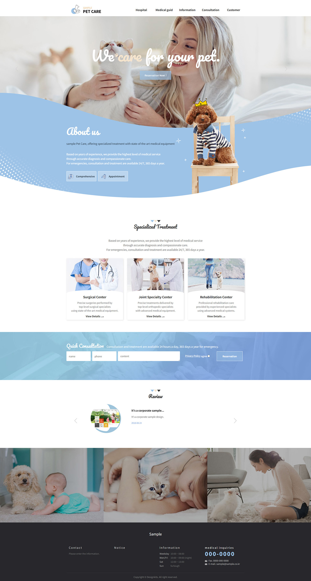 Pet Care Animal Hospital HTML Website Template