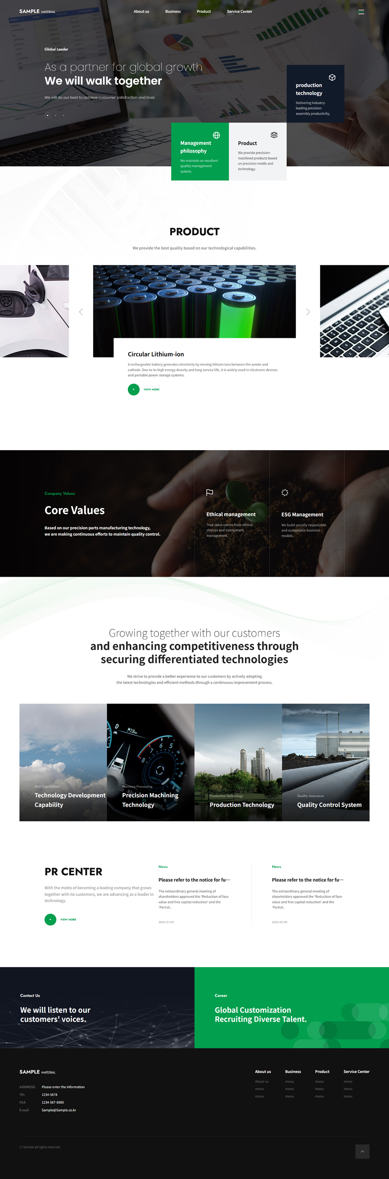 Manufacturing & Technology Corporate Website UI Template