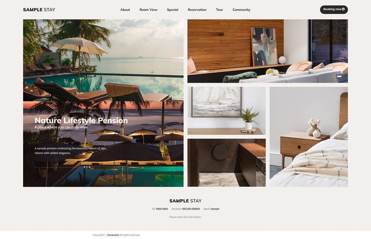 Modern Accommodation & Hotel Website HTML Template