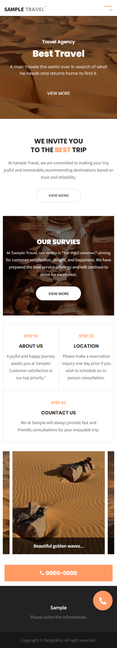 Travel Agency Tour HTML Template mobile product image