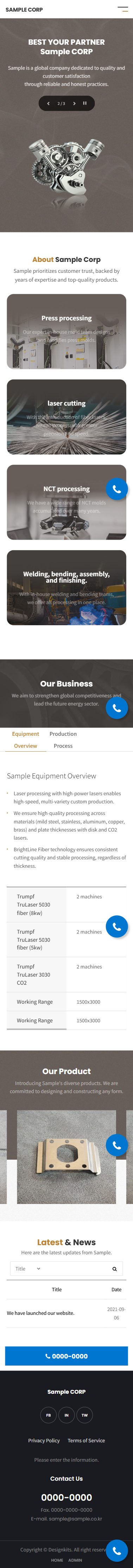 Precision Manufacturing & Engineering Corporate HTML Template mobile product image