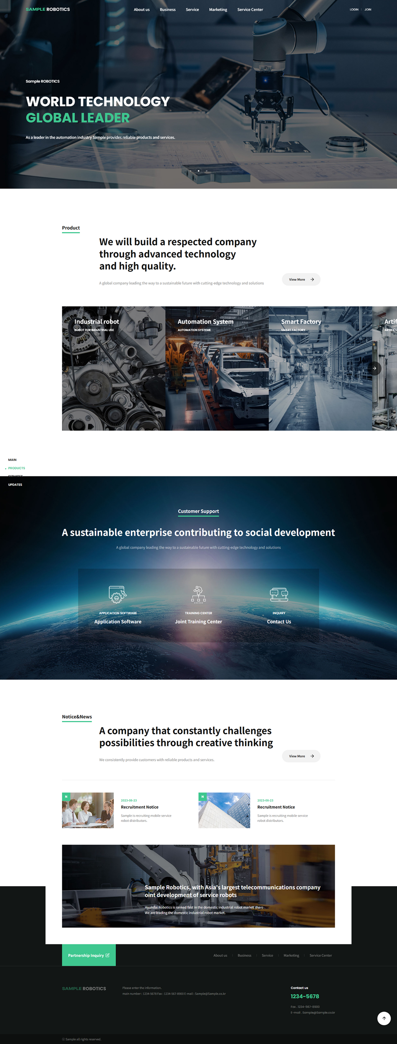 Robotics & Smart Factory Industrial HTML Template