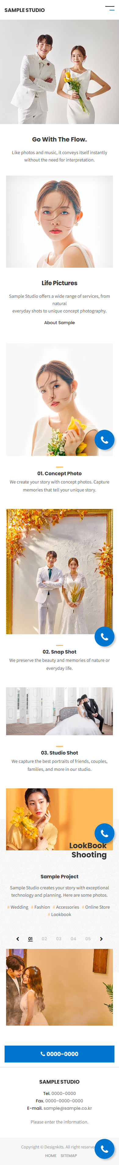 Photography Studio & Wedding Portfolio HTML Template mobile product image