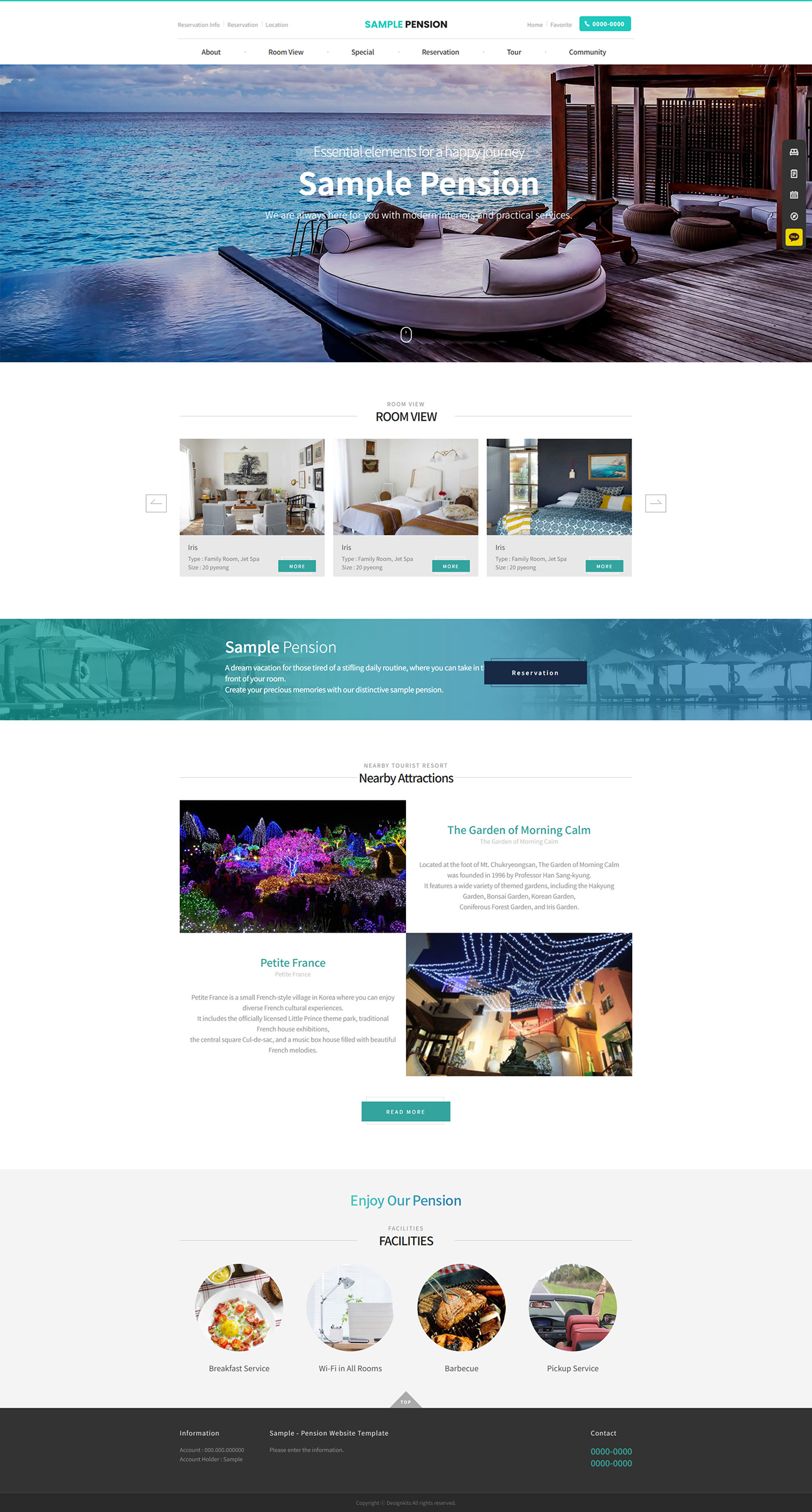 Accommodation Resort Website HTML Template