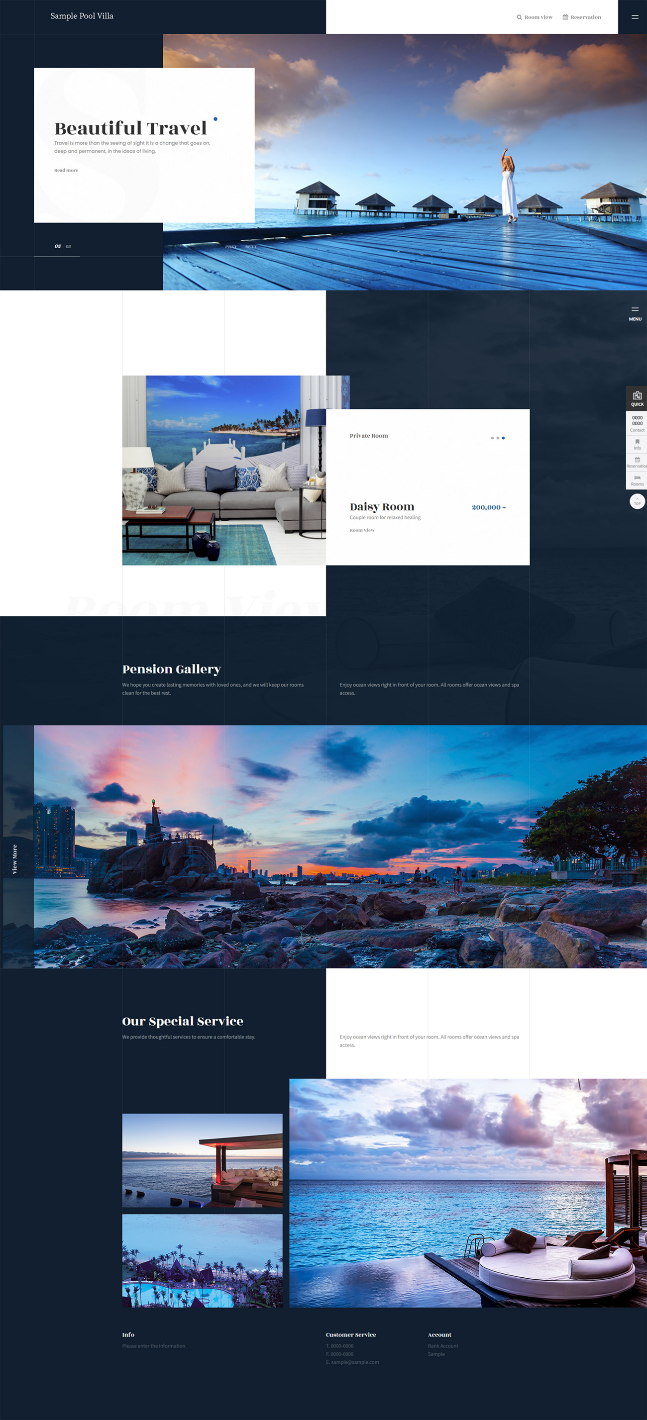 Luxury Resort Accommodation HTML Website Template