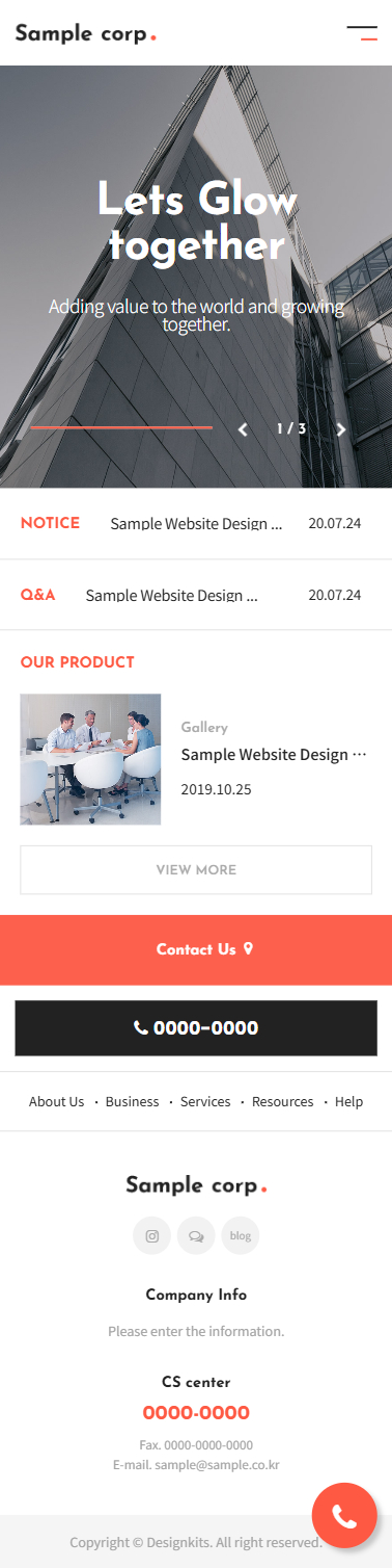 Corporate Business & Construction Website HTML Template mobile product image