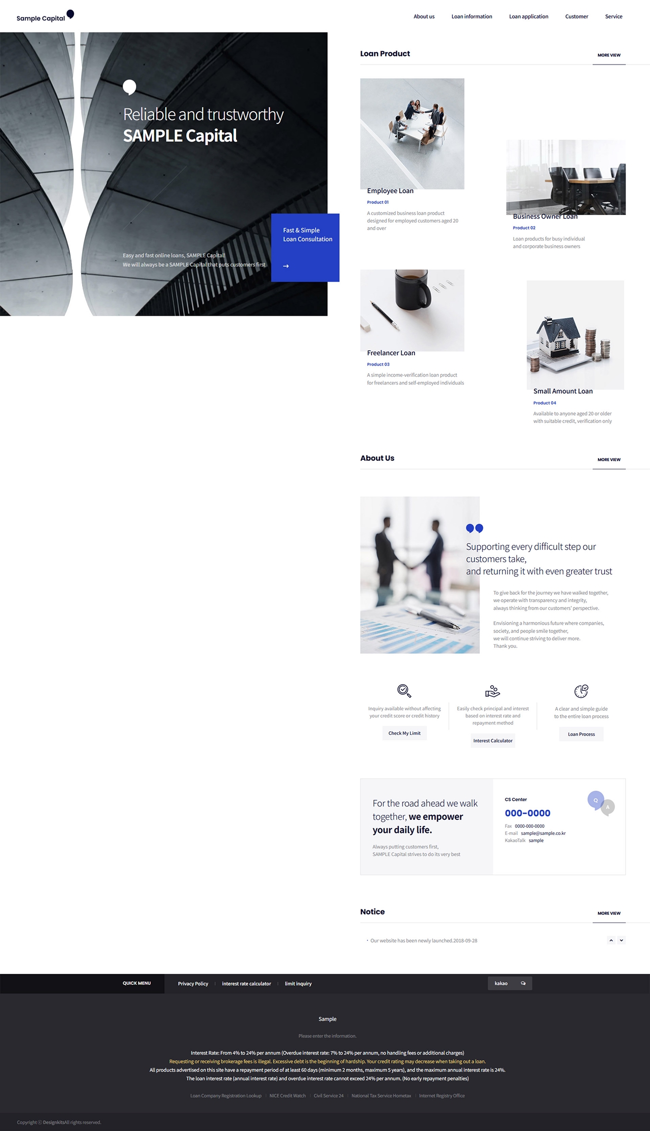 Modern Loan & Financial Services Website Template for Lending Companies