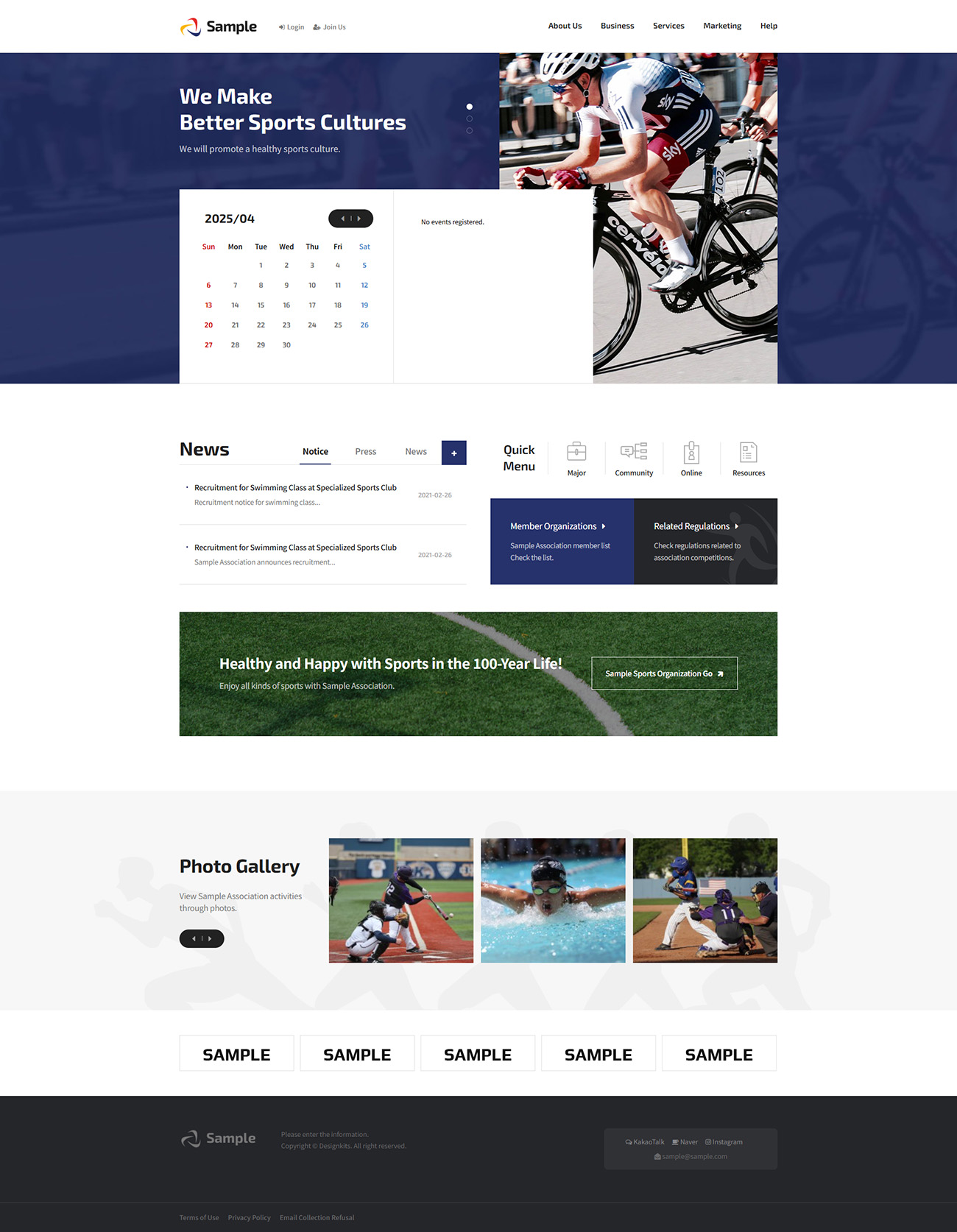 Sports Association Organization HTML Website Template
