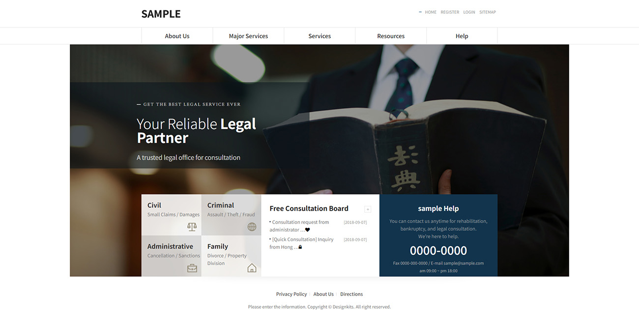 Law Firm & Legal Consultation Website HTML Template