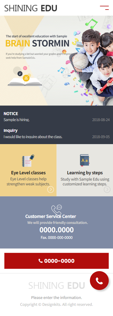 Education Academy & Learning Center Website HTML Template mobile product image