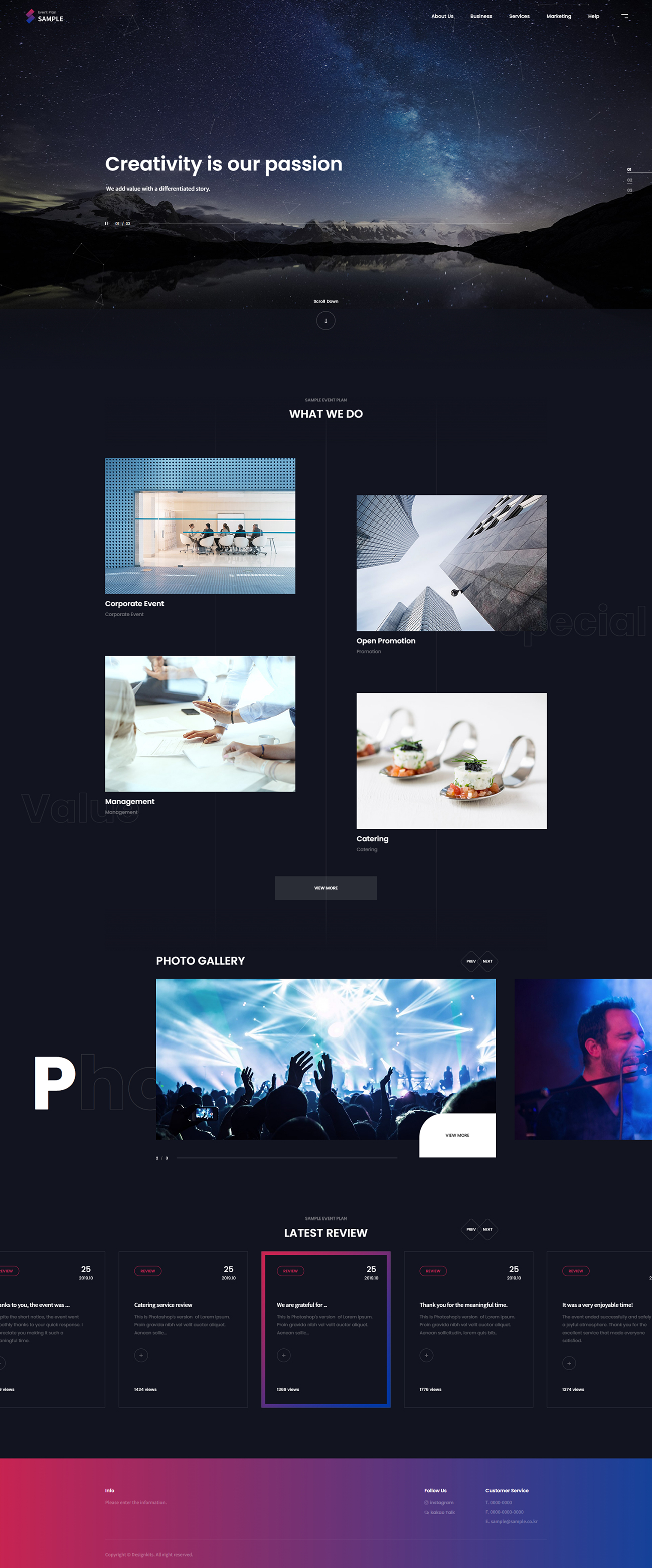 Creative Event & Promotion HTML Template