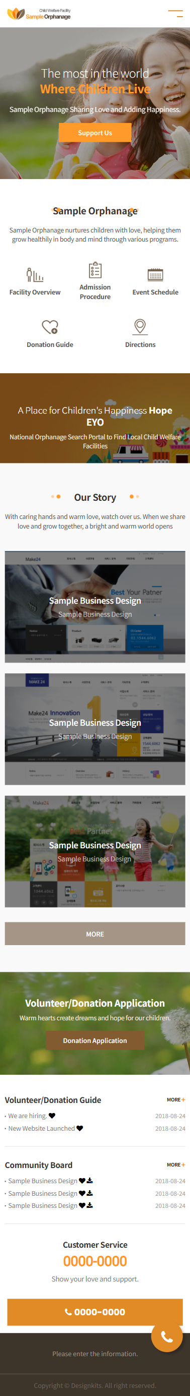 Child Welfare Donation UI Template for Nonprofit Organizations mobile product image