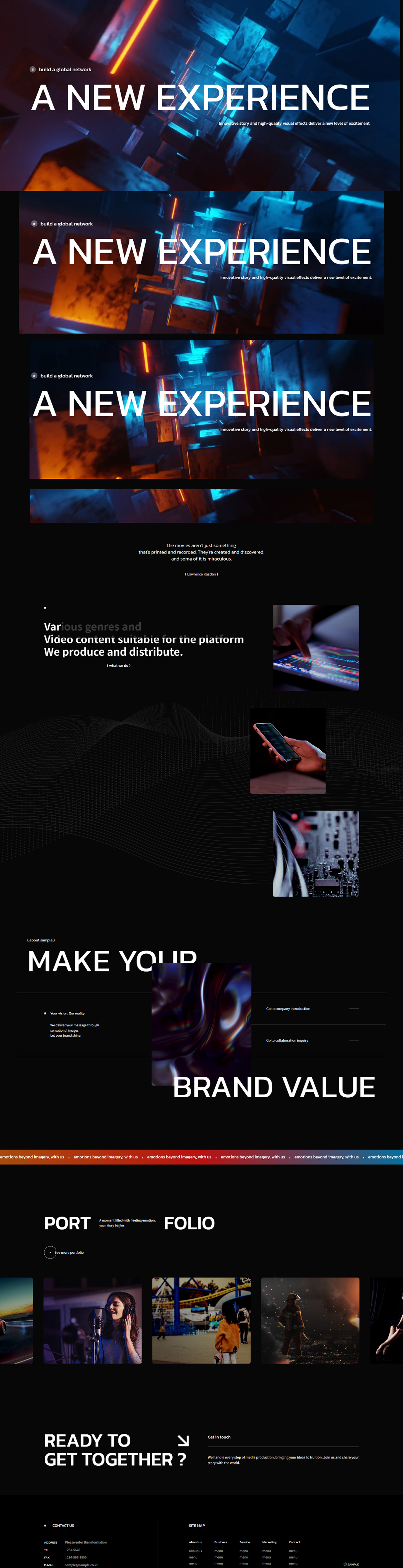 Creative Media Production Website Template for Video, Content, Branding & Digital Studio