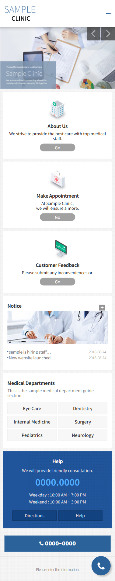Medical Clinic & Healthcare Website HTML Template mobile product image
