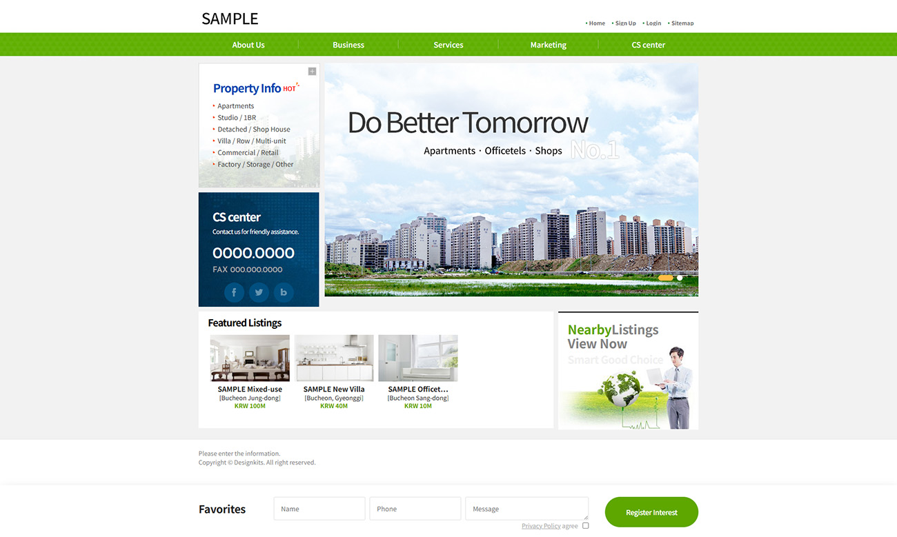 Real Estate Property Listing & Agency Website HTML Template pc product image