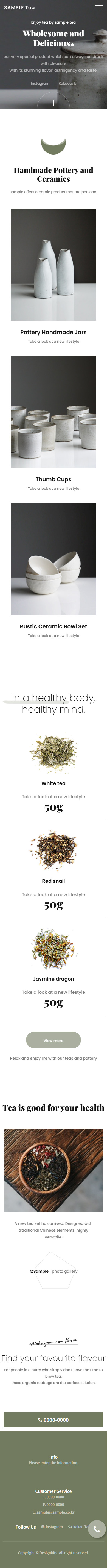 Premium Tea & Ceramics Website Template for Artisan Lifestyle Brands mobile product image