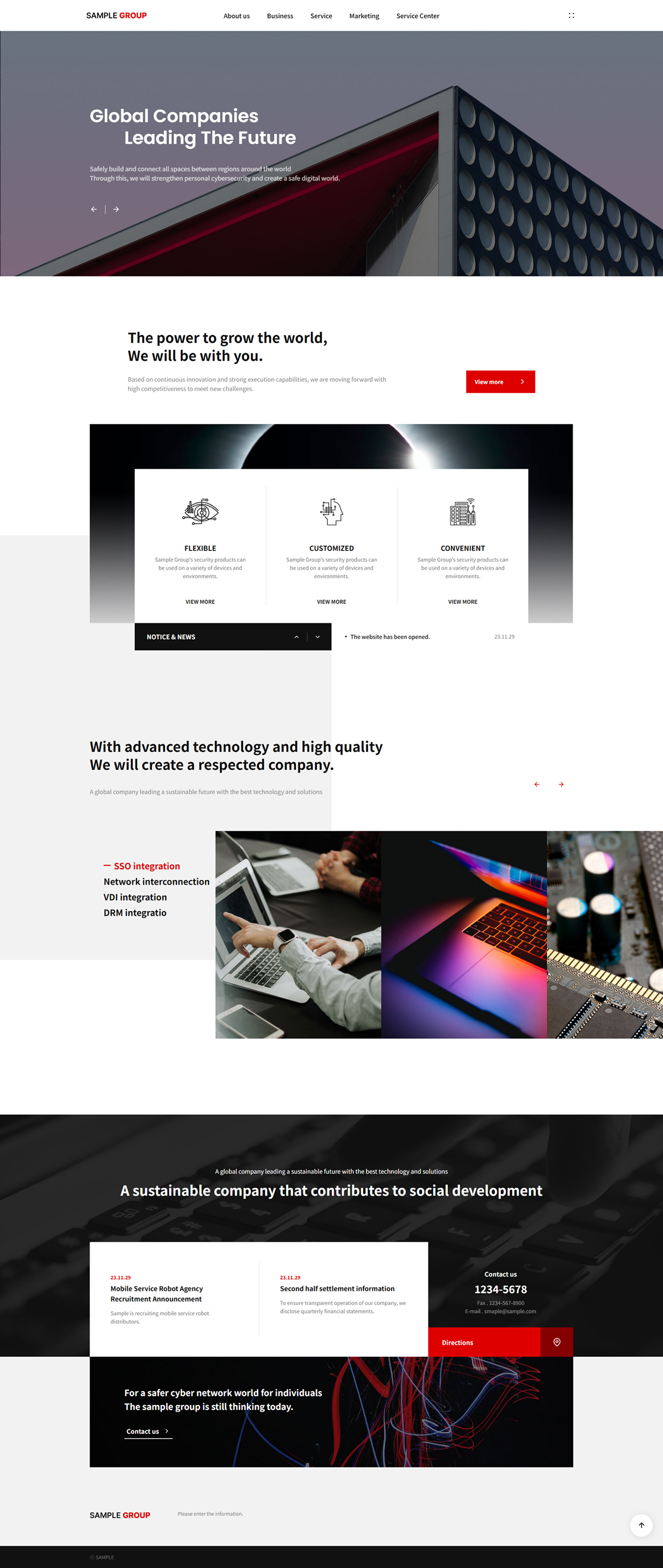 Global Technology & IT Solutions Corporate Website UI Template