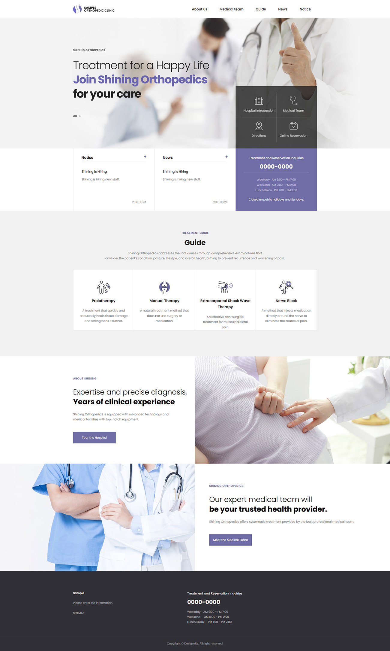 Orthopedic Clinic Website Template & Medical HTML