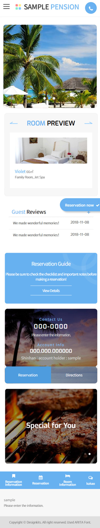 Beach Accommodation & Vacation Stay Website HTML Template mobile product image