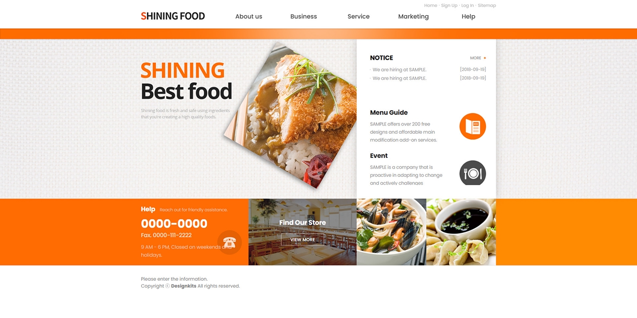 Restaurant Menu & Food Service Website HTML Template
