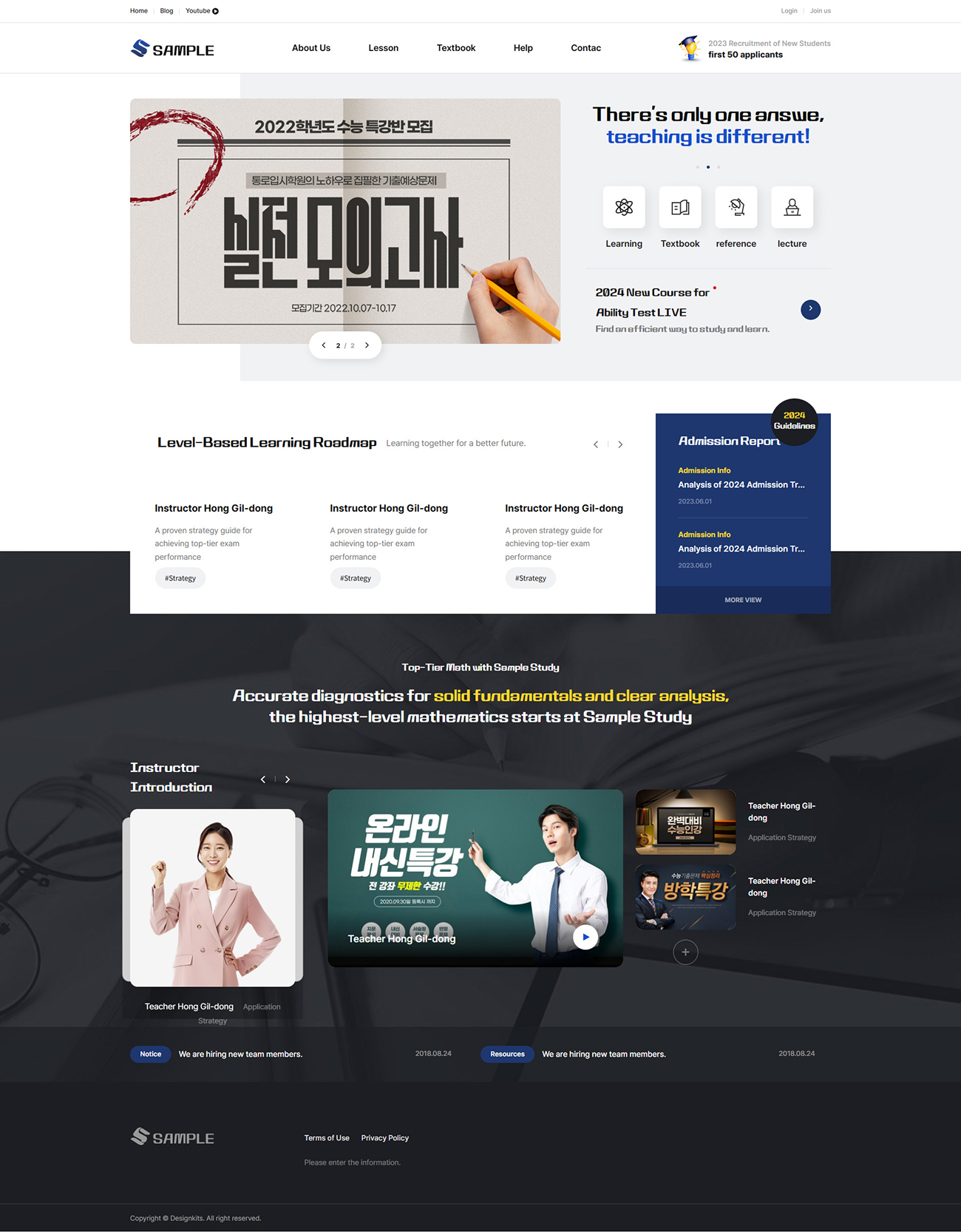 Premium Academy Website Template for Entrance Exam Prep, Tutoring & Learning Centers