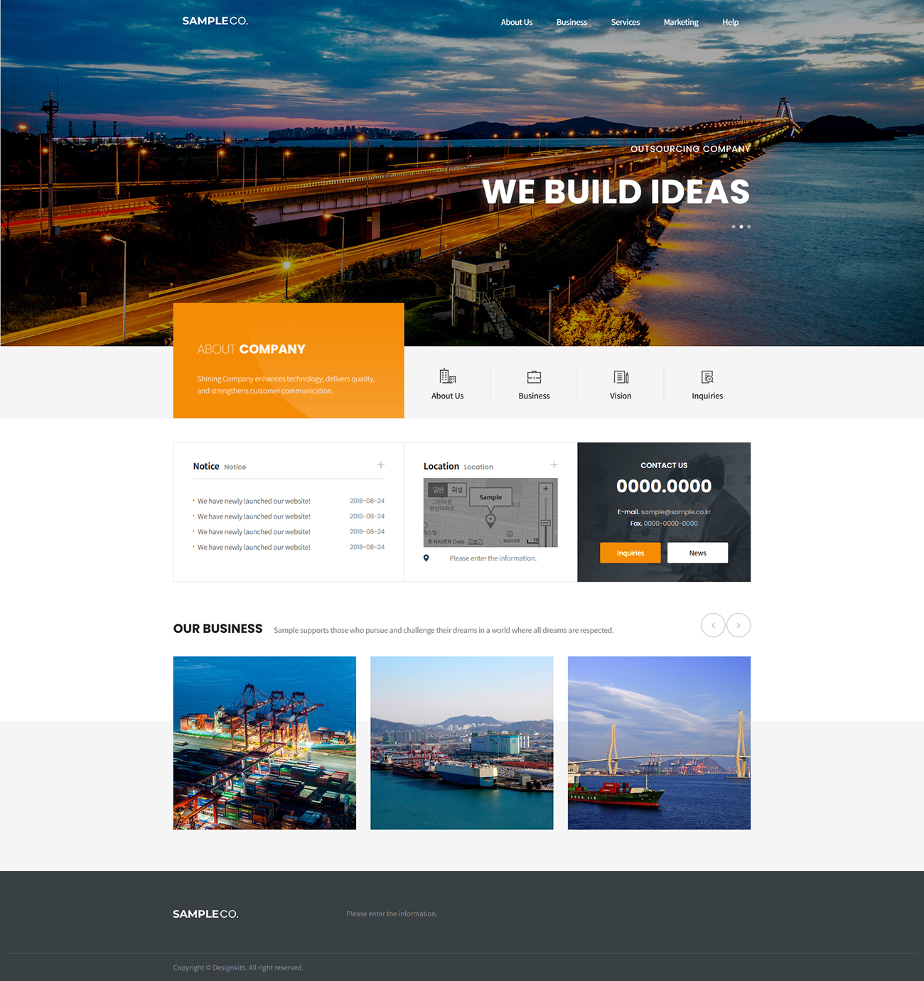 Corporate Business & Logistics HTML Template
