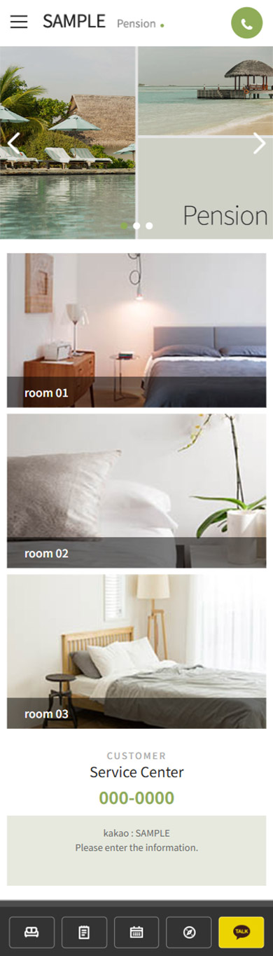 Accommodation & Resort Rental Website HTML Template mobile product image