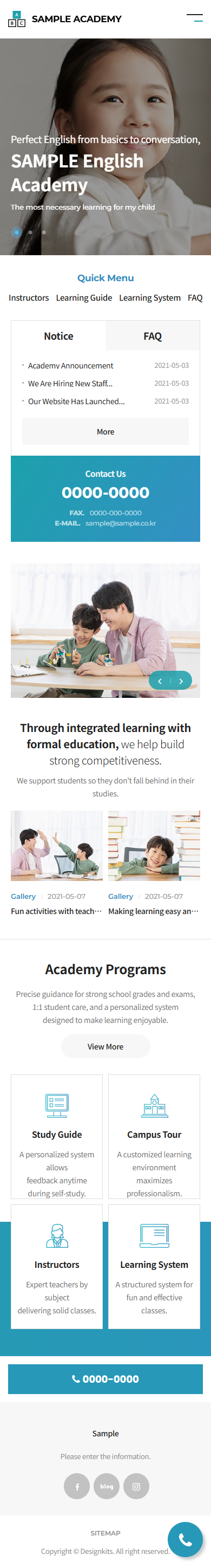 English Academy Website Template for Language Schools & Learning Centers mobile product image