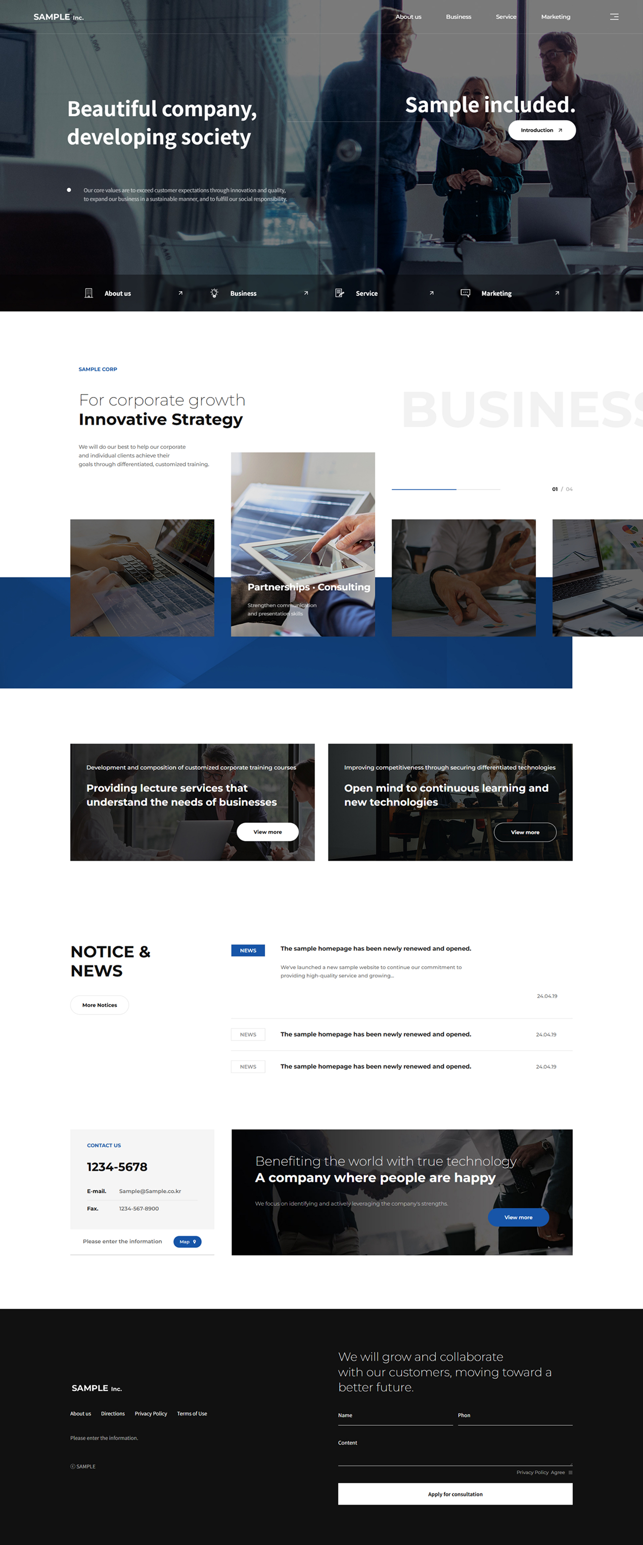 Corporate Business Website Template for Consulting, Strategy, Training & Professional Services