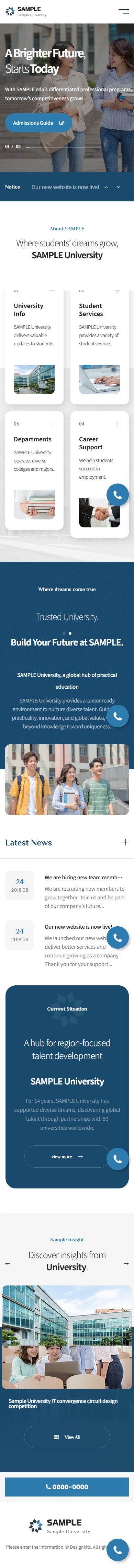 University Website Template for Colleges, Academic Institutions & Higher Education mobile product image