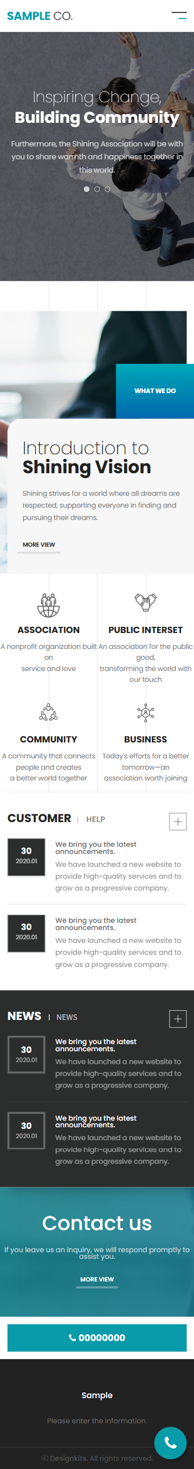 Association Organization HTML Website Template mobile product image