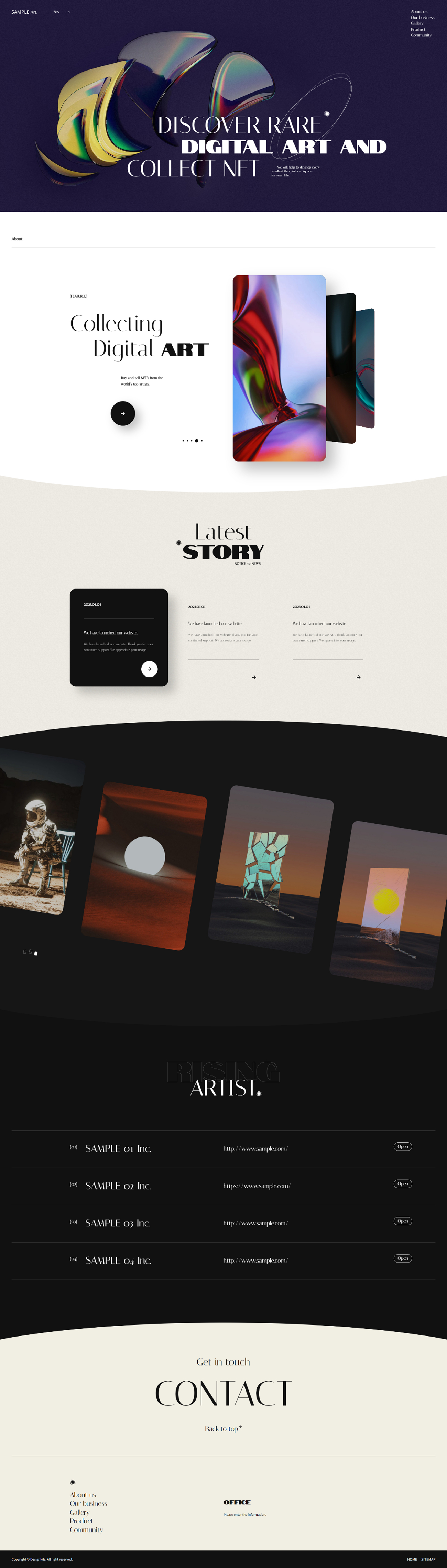 NFT & Digital Art Gallery HTML Template