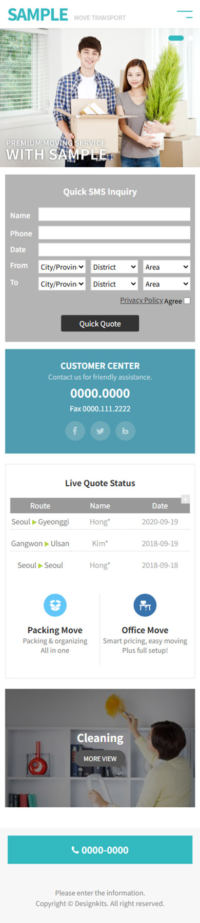 Moving Service & Relocation Company Website HTML Template mobile product image