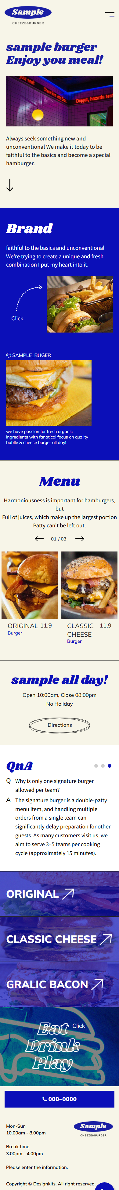 Burger Restaurant Website Template for Fast Food & Casual Dining Brands mobile product image