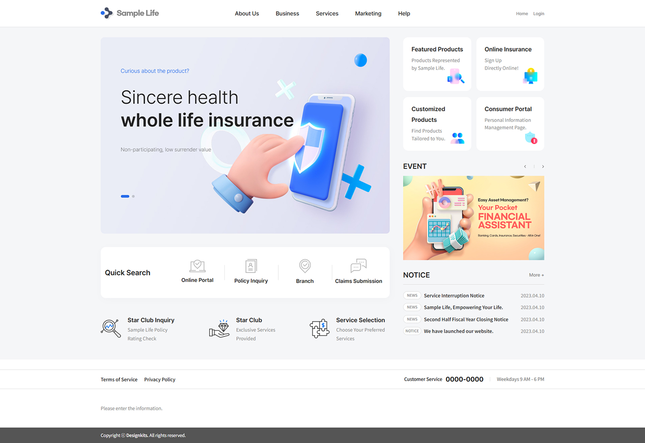 Insurance & Financial Service HTML Template
