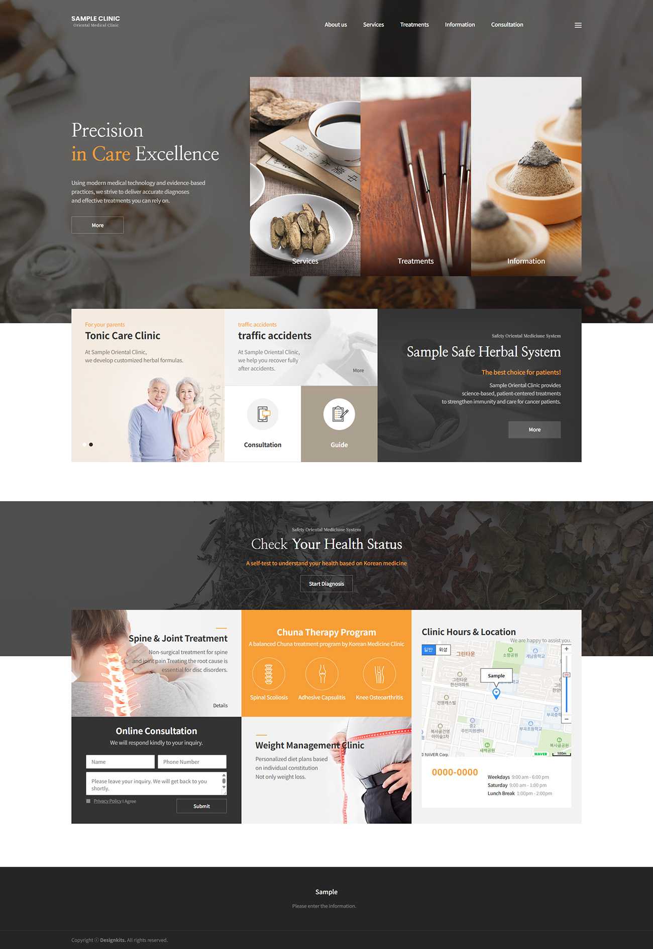 Holistic Healthcare UI Template for Oriental Medicine Clinics