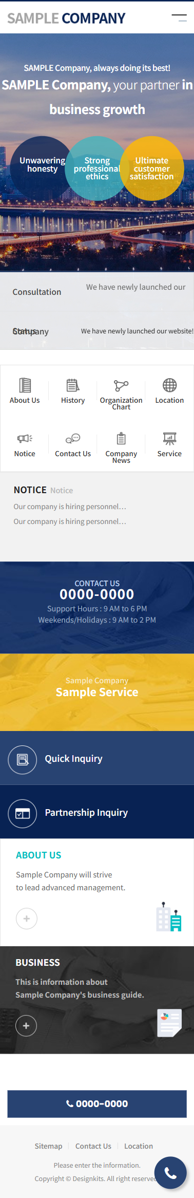 Modern Corporate Business & Consulting Website HTML Template mobile product image