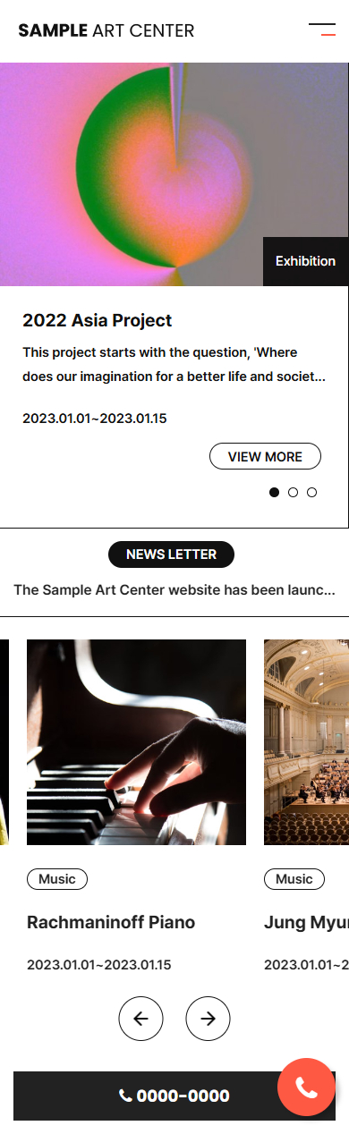 Art Center & Exhibition HTML Template mobile product image