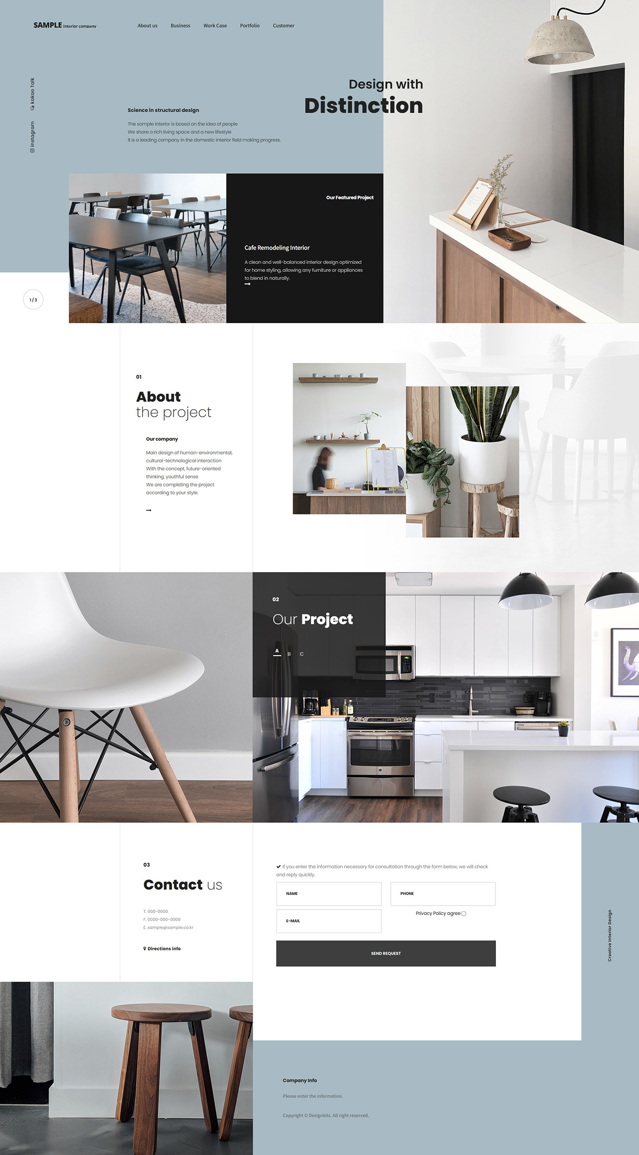 Modern Interior Design & Architecture Website UI Template