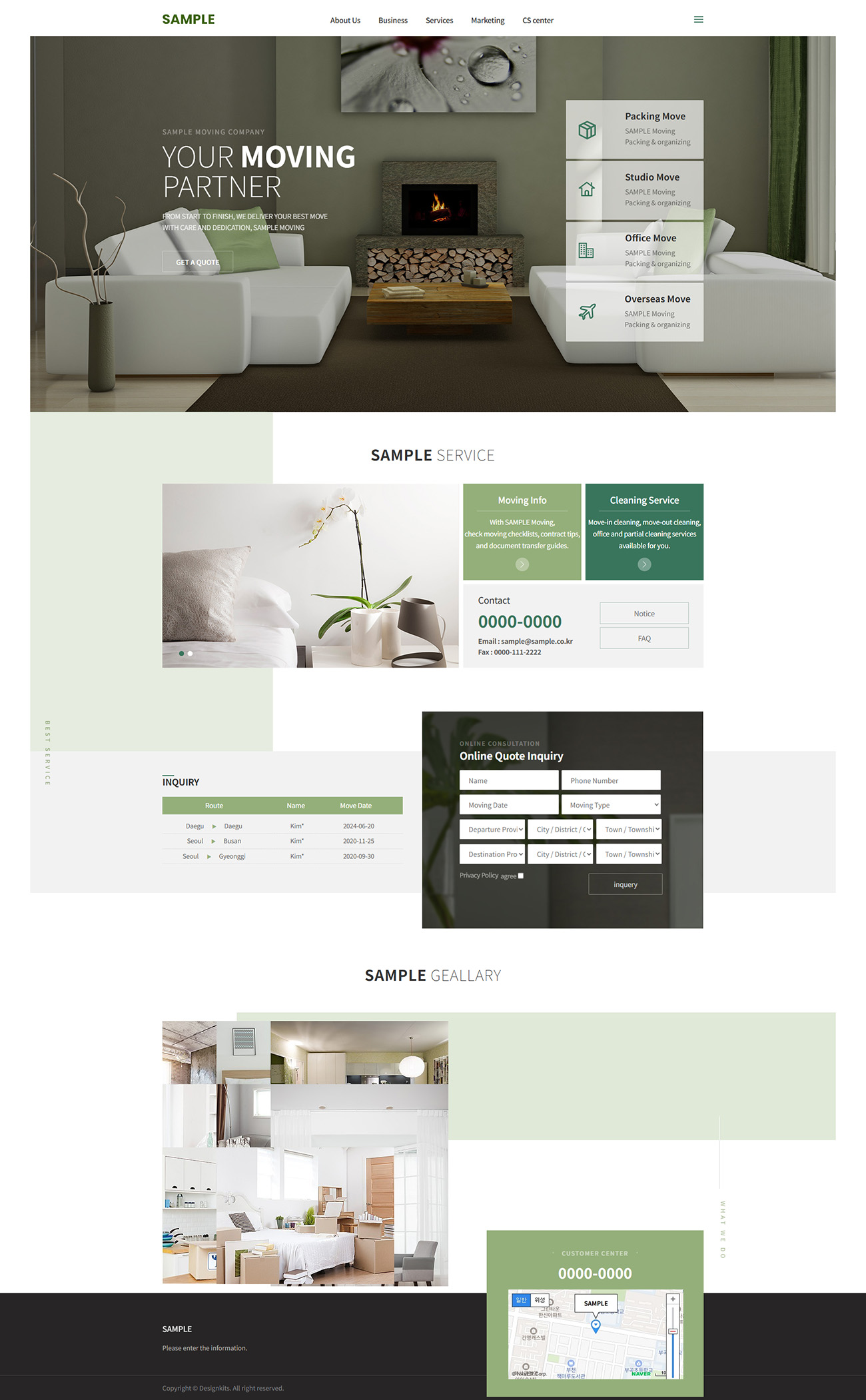 Moving Service Company Website HTML Template