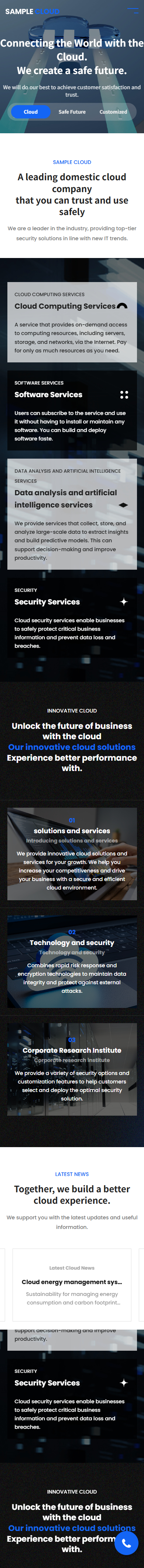 Cloud Computing Website Template for IT Solutions, AI, Security & Cloud Services mobile product image
