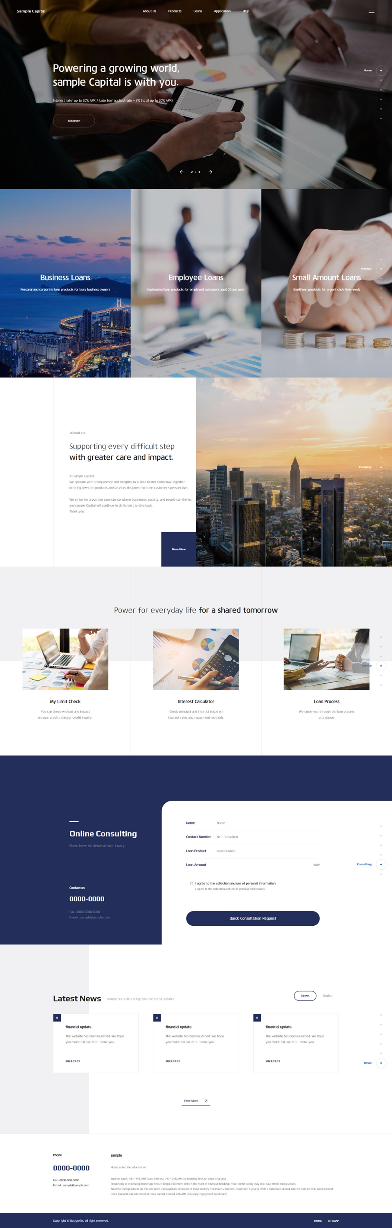 Corporate Finance & Loan Consulting Website Template for Financial Companies